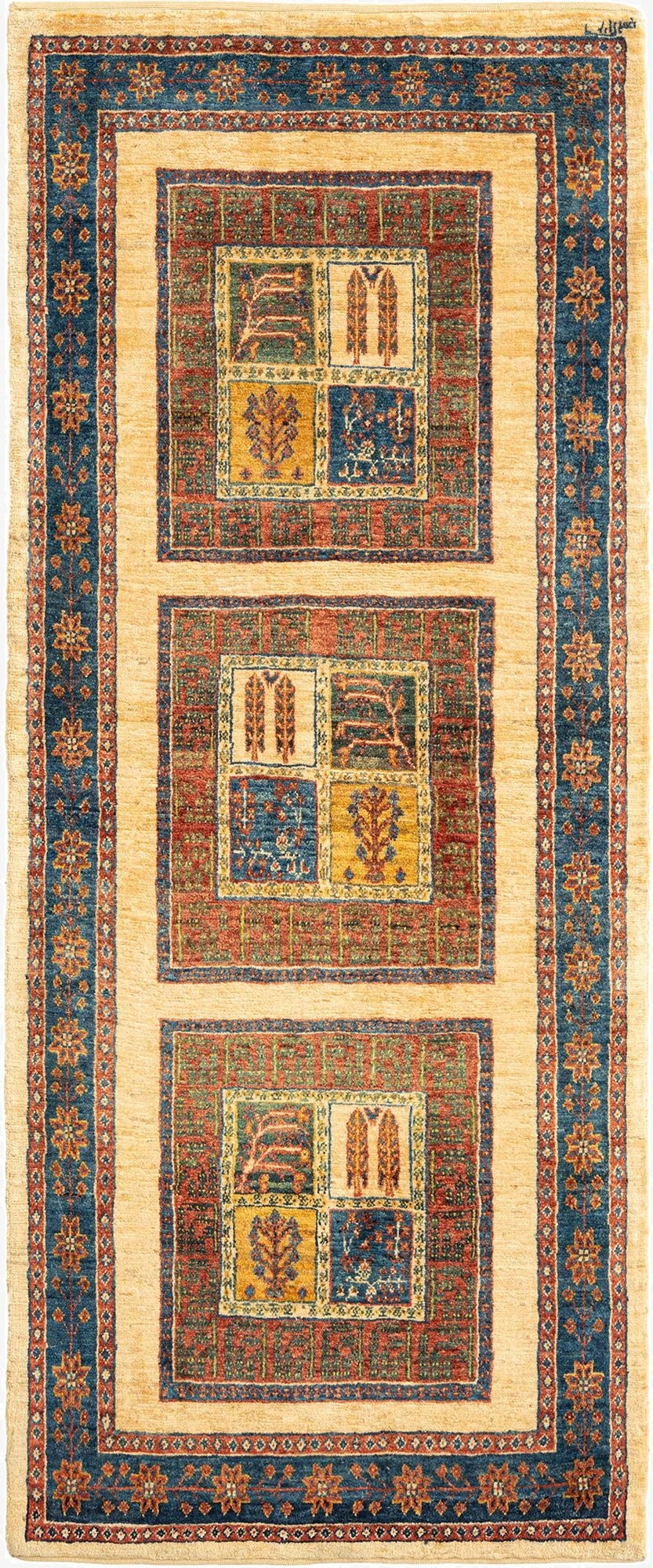  2' 9 x 6' 8 Kashkuli Wool Runner Rug