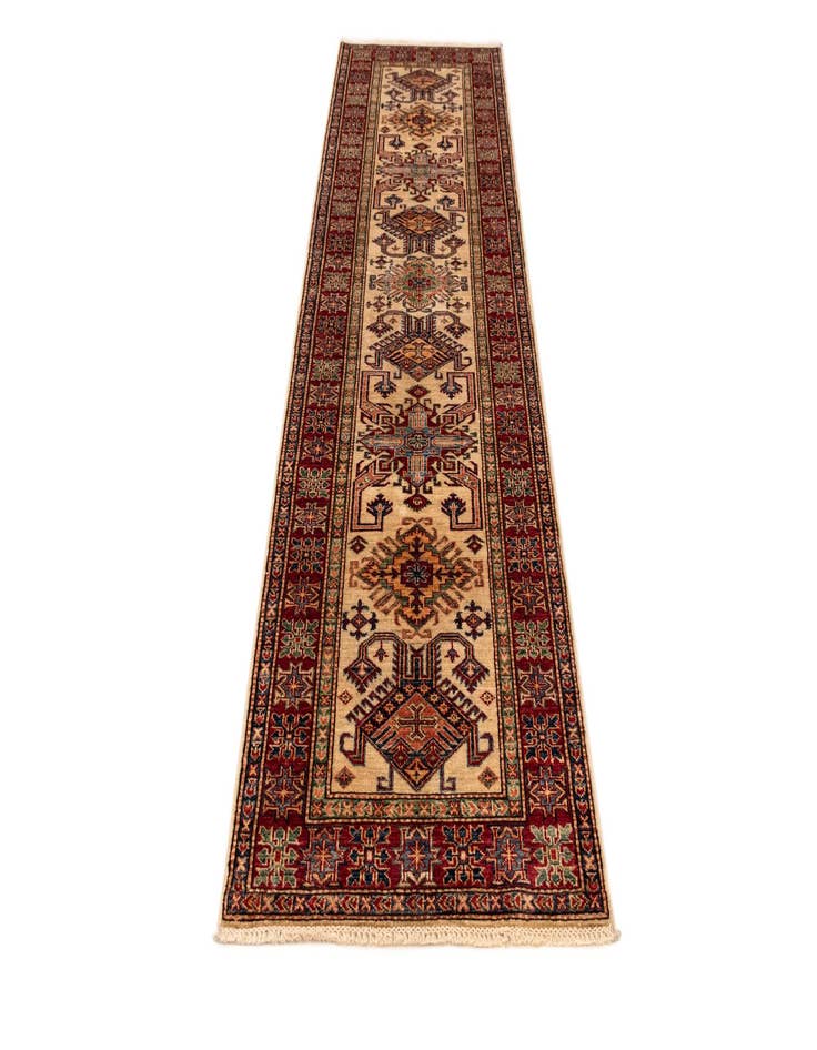 Detail image of  2' 8 x 10' Kazak Wool Runner Rug