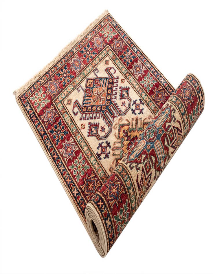 Detail image of  2' 8 x 10' Kazak Wool Runner Rug