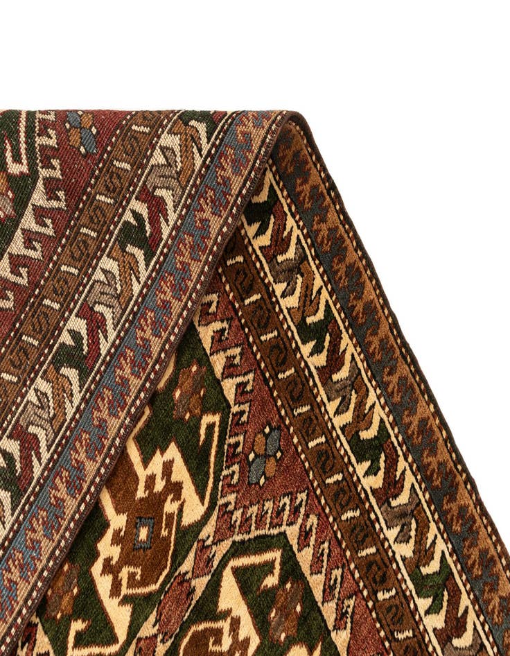 Detail image of  3' x 11' 8  Hand Knotted Kazak Wool Runner Rug