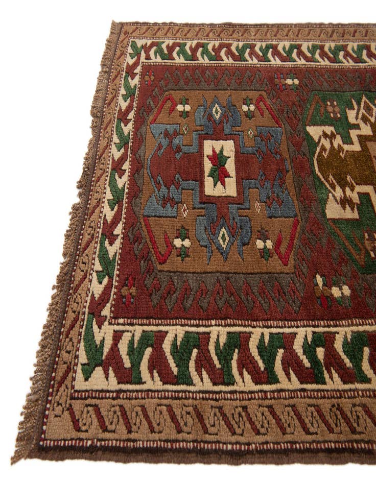 Detail image of  3' x 9' 9  Hand Knotted Kazak Wool Runner Rug