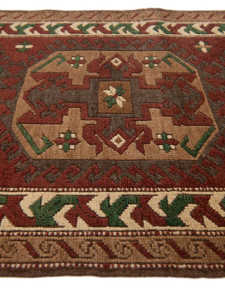 Detail image of  3' x 9' 9  Hand Knotted Kazak Wool Runner Rug