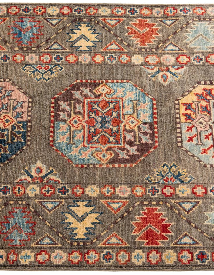 Detail image of  2' 7 x 10'  Hand Knotted Kazak Runner Rug