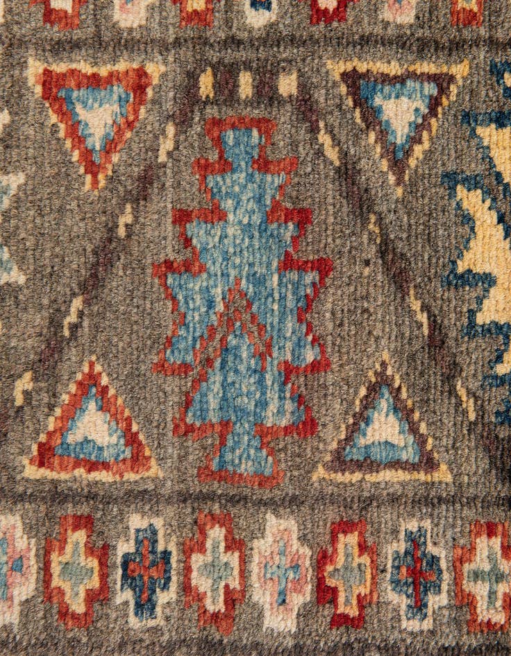 Detail image of  2' 7 x 10'  Hand Knotted Kazak Runner Rug