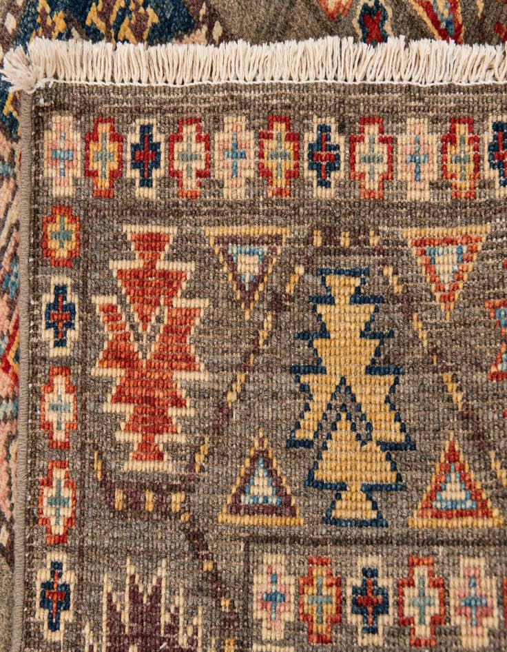 Detail image of  2' 7 x 10'  Hand Knotted Kazak Runner Rug