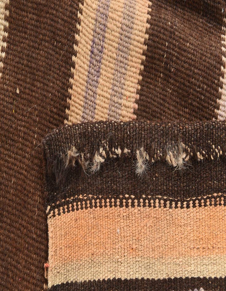 Detail image of  4' x 8'  Hand Woven Kilim Afghan Wool Runner Rug