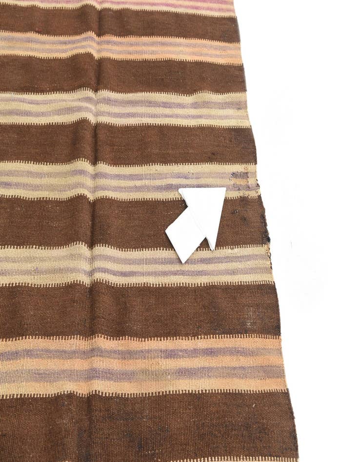 Detail image of  4' x 8'  Hand Woven Kilim Afghan Wool Runner Rug