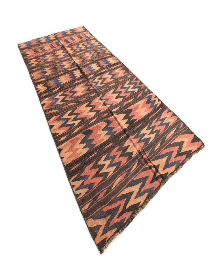 Detail image of  5' 2 x 10' 2  Hand Woven Kilim Afghan Wool Runner Rug