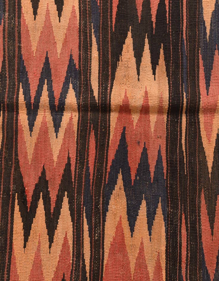 Detail image of  5' 2 x 10' 2  Hand Woven Kilim Afghan Wool Runner Rug