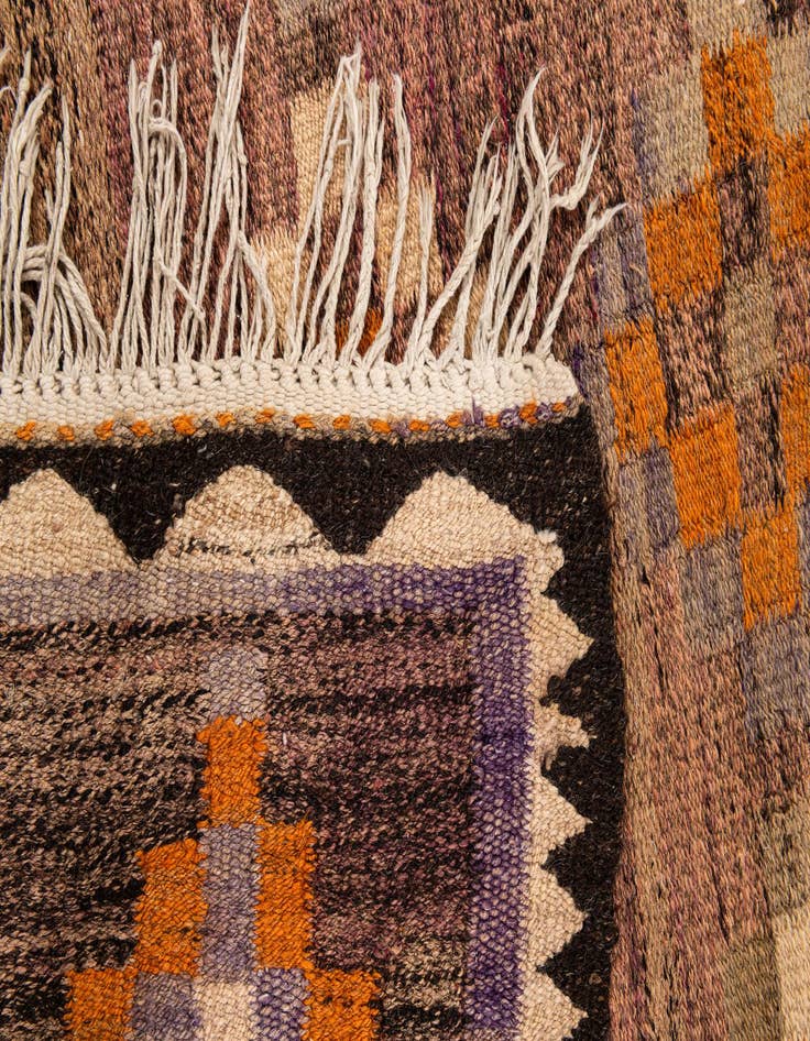 Detail image of  3' 9 x 7' 4  Hand Woven Kilim Fars Wool Runner Rug