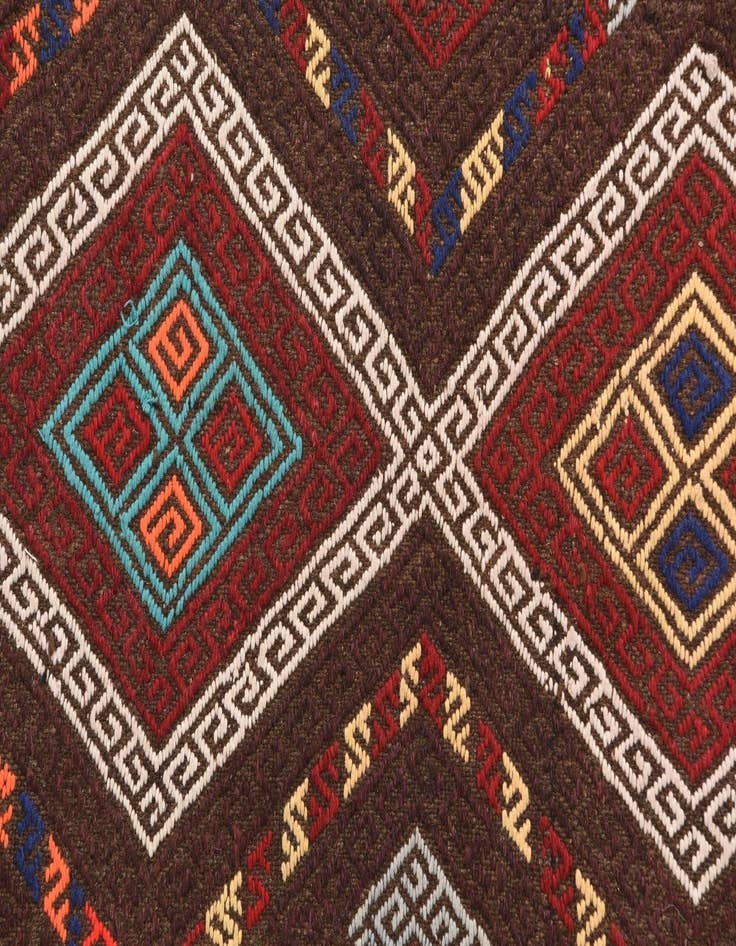 Detail image of  2' x 9' 9  Hand Knotted Kilim Fars Persian Wool Runner Rug