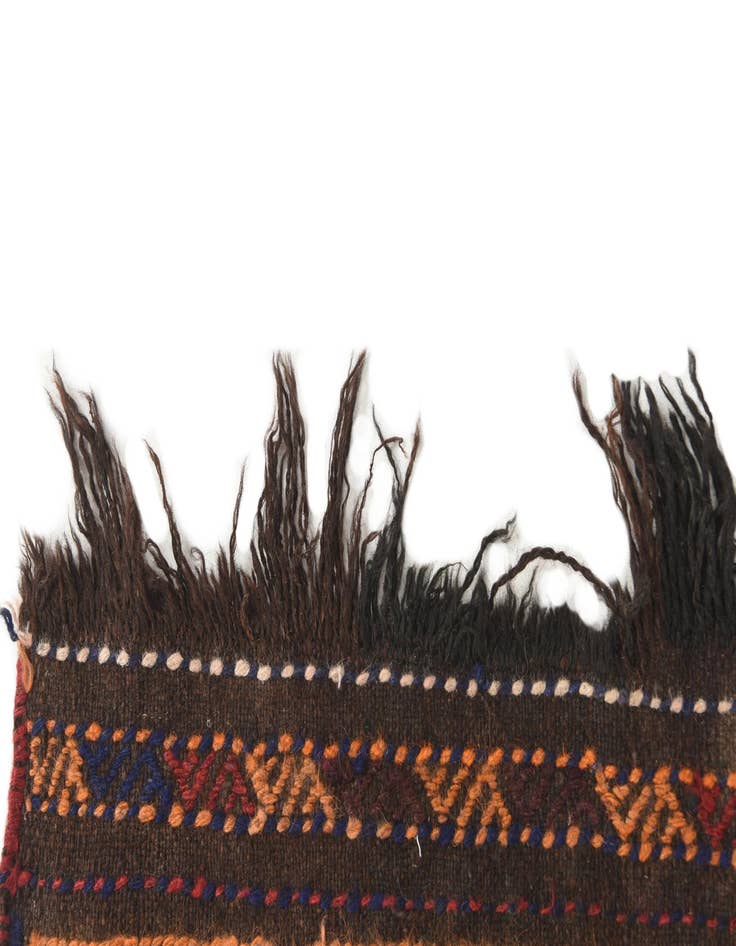 Detail image of  2' 1 x 8' 6  Hand Knotted Kilim Fars Persian Wool Runner Rug