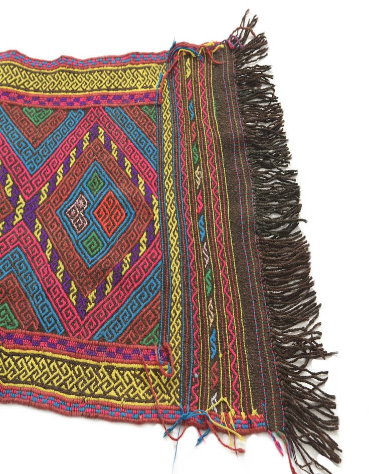 Detail image of  2' x 8' 2  Hand Knotted Kilim Fars Persian Wool Runner Rug