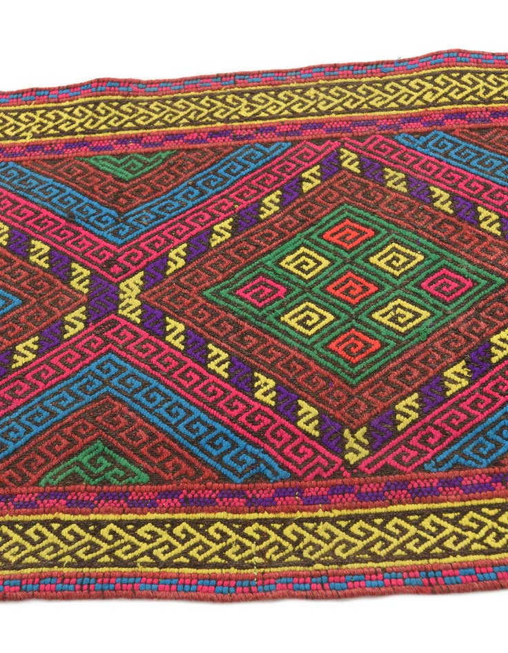 Detail image of  2' x 8' 2  Hand Knotted Kilim Fars Persian Wool Runner Rug