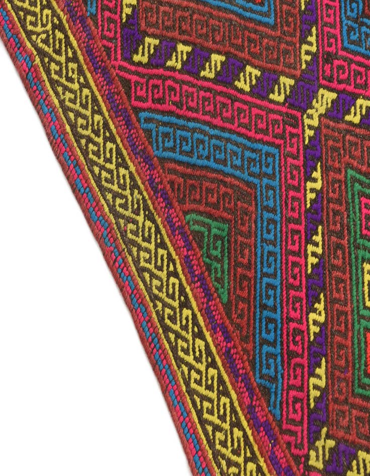 Detail image of  2' x 8' 2  Hand Knotted Kilim Fars Persian Wool Runner Rug