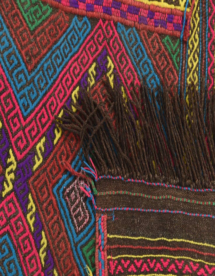 Detail image of  2' x 8' 2  Hand Knotted Kilim Fars Persian Wool Runner Rug