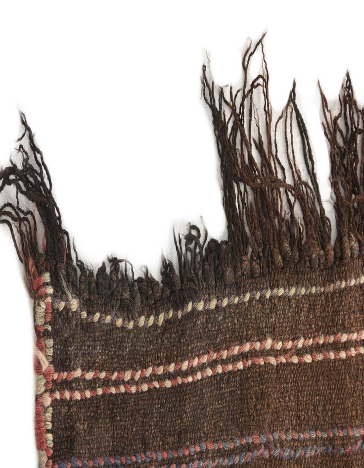 Detail image of  2' x 5' 7  Hand Knotted Kilim Fars Persian Wool Runner Rug