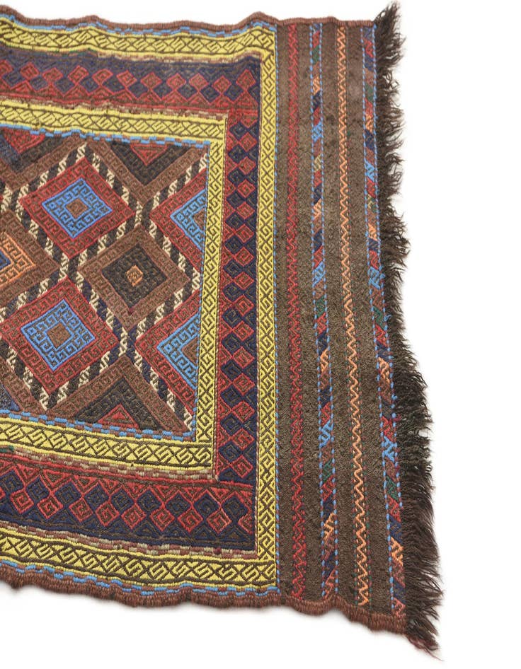 Detail image of  2' 3 x 7' 9  Hand Knotted Kilim Fars Persian Wool Runner Rug