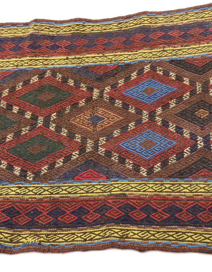 Detail image of  2' 3 x 7' 9  Hand Knotted Kilim Fars Persian Wool Runner Rug