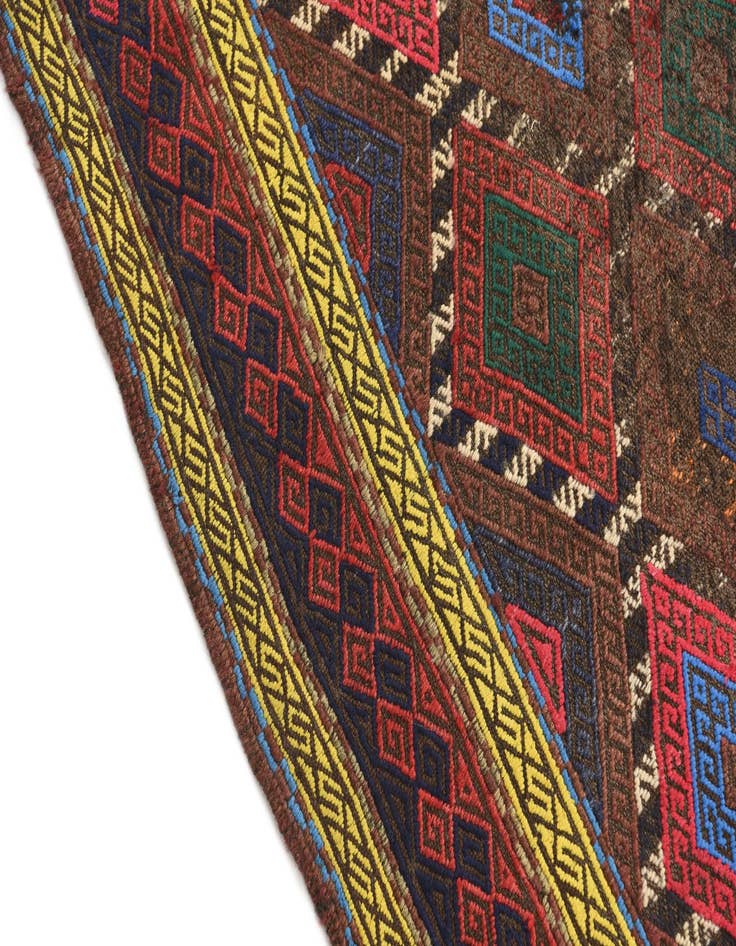 Detail image of  2' 3 x 7' 9  Hand Knotted Kilim Fars Persian Wool Runner Rug