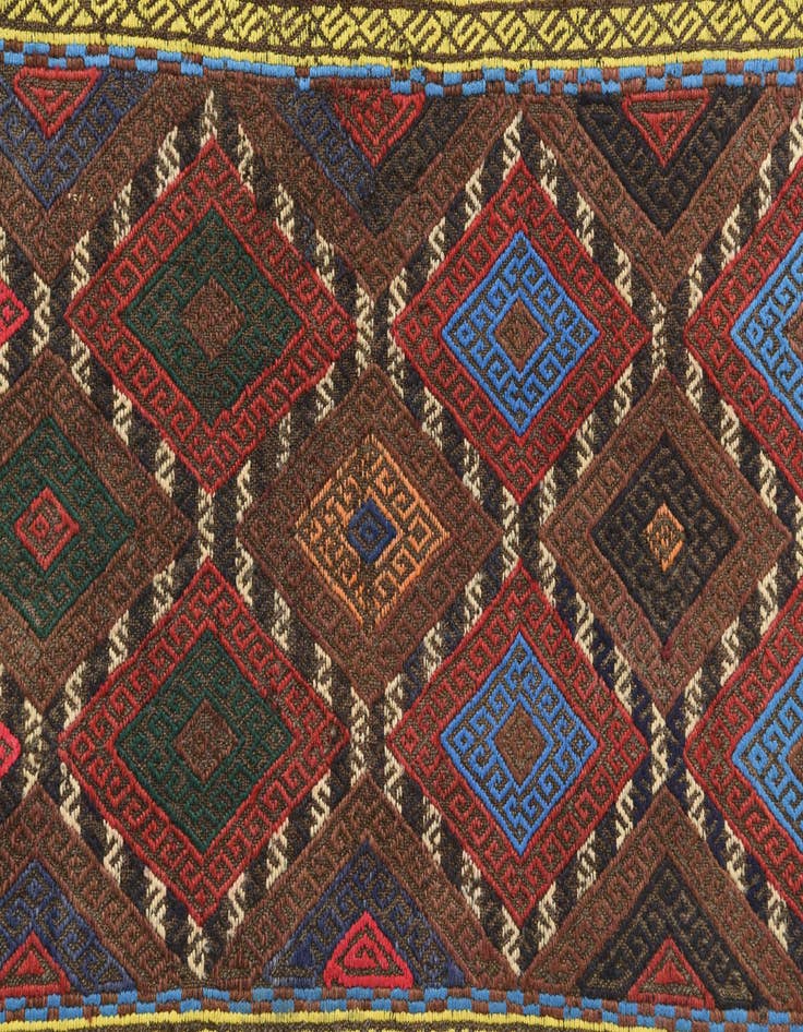 Detail image of  2' 3 x 7' 9  Hand Knotted Kilim Fars Persian Wool Runner Rug