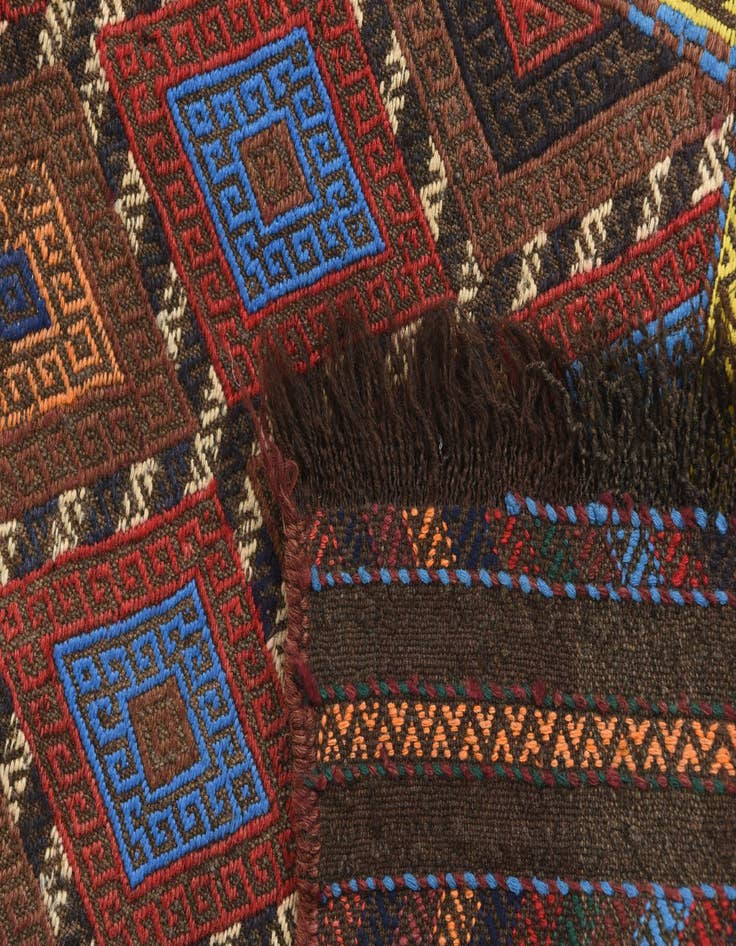 Detail image of  2' 3 x 7' 9  Hand Knotted Kilim Fars Persian Wool Runner Rug