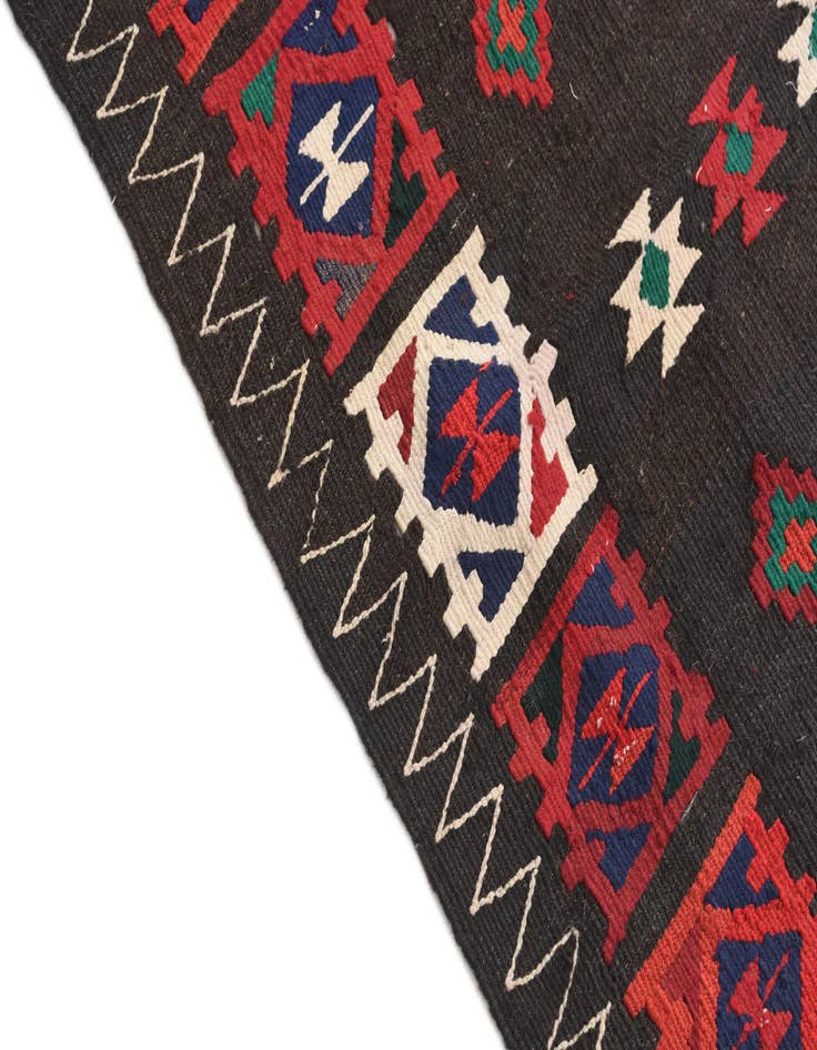 Detail image of  3' 1 x 12' 3  Hand Knotted Kilim Fars Persian Wool Runner Rug