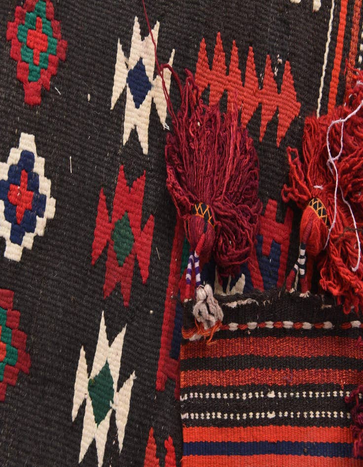 Detail image of  3' 1 x 12' 3  Hand Knotted Kilim Fars Persian Wool Runner Rug