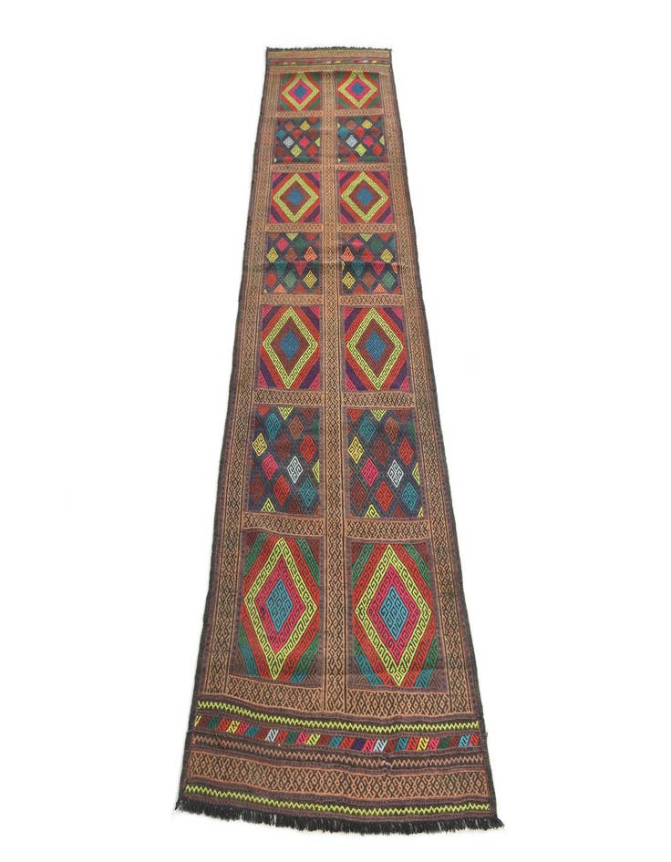 Detail image of  2' 5 x 8' 10  Hand Knotted Kilim Fars Persian Wool Runner Rug