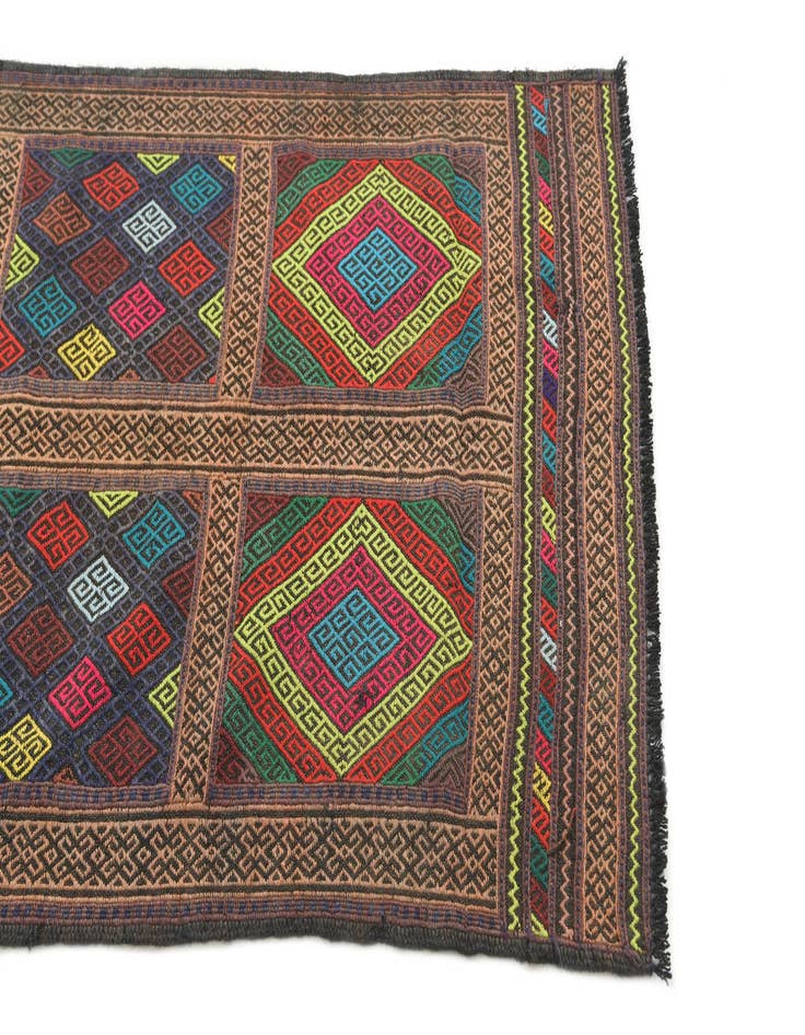 Detail image of  2' 5 x 8' 10  Hand Knotted Kilim Fars Persian Wool Runner Rug