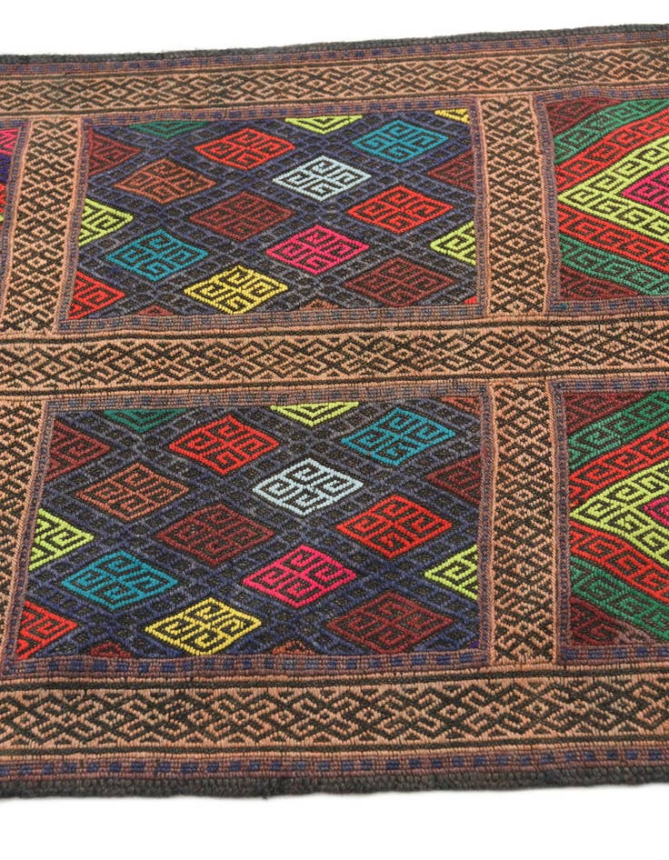 Detail image of  2' 5 x 8' 10  Hand Knotted Kilim Fars Persian Wool Runner Rug