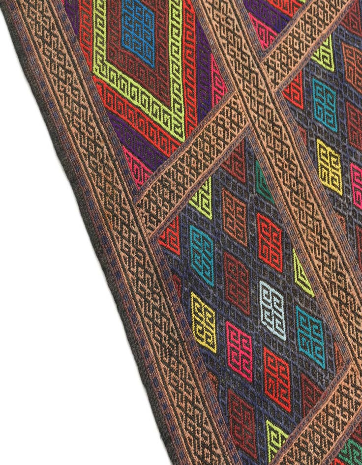 Detail image of  2' 5 x 8' 10  Hand Knotted Kilim Fars Persian Wool Runner Rug