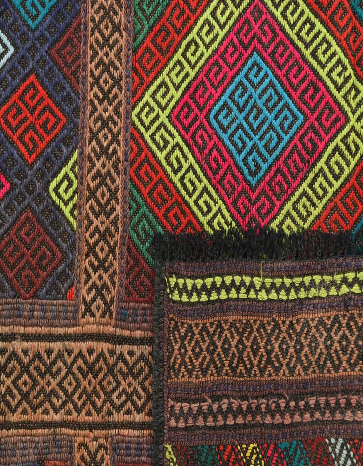 Detail image of  2' 5 x 8' 10  Hand Knotted Kilim Fars Persian Wool Runner Rug