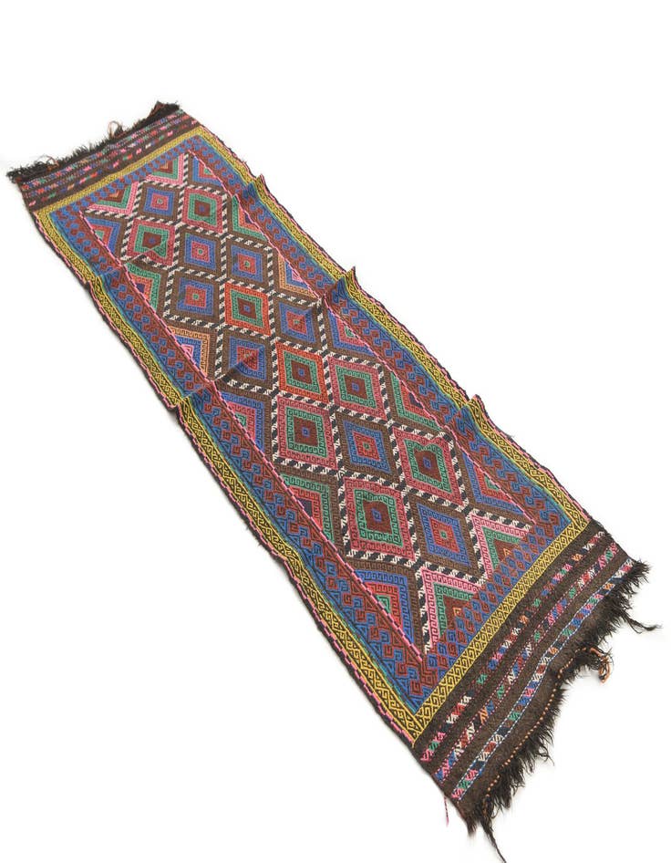 Detail image of  2' 6 x 7' 7  Hand Knotted Kilim Fars Persian Wool Runner Rug