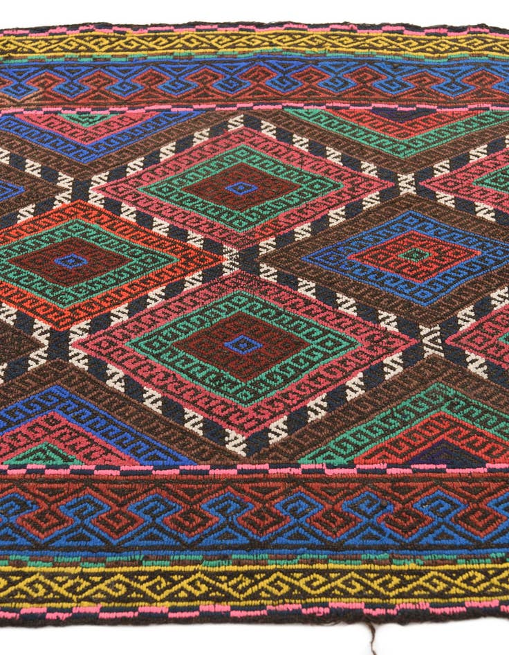 Detail image of  2' 6 x 7' 7  Hand Knotted Kilim Fars Persian Wool Runner Rug