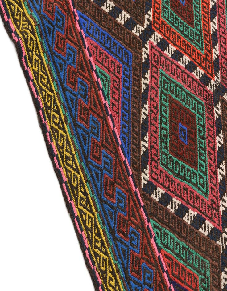 Detail image of  2' 6 x 7' 7  Hand Knotted Kilim Fars Persian Wool Runner Rug