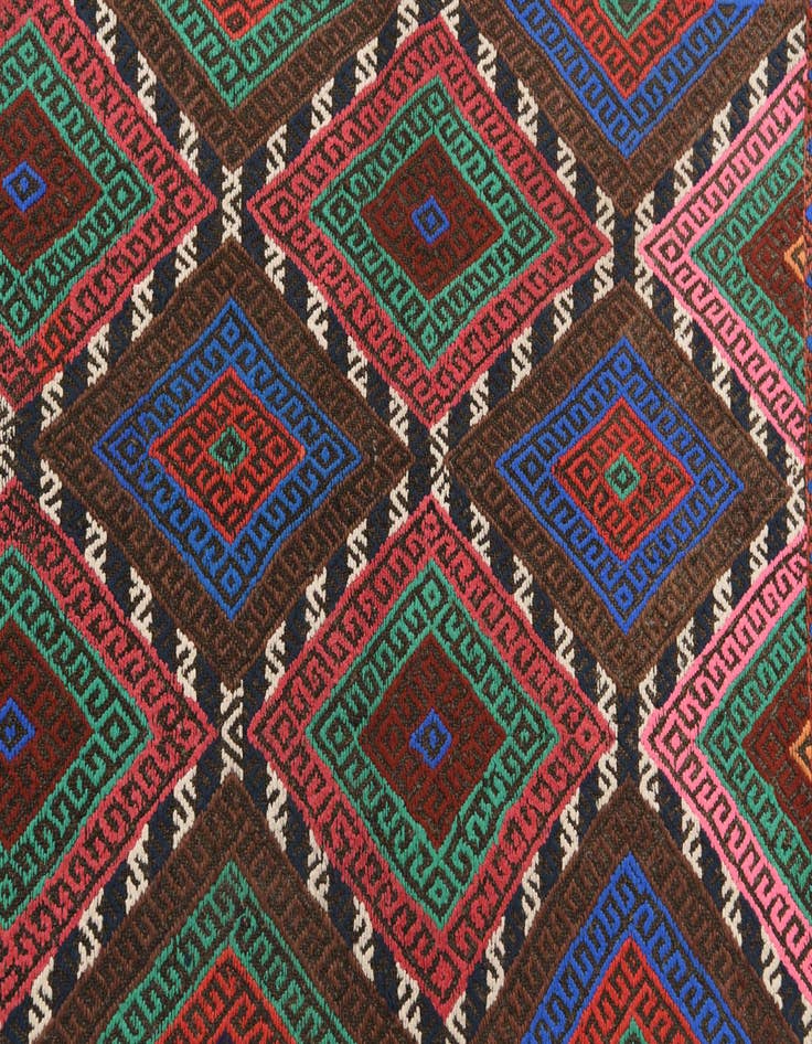 Detail image of  2' 6 x 7' 7  Hand Knotted Kilim Fars Persian Wool Runner Rug
