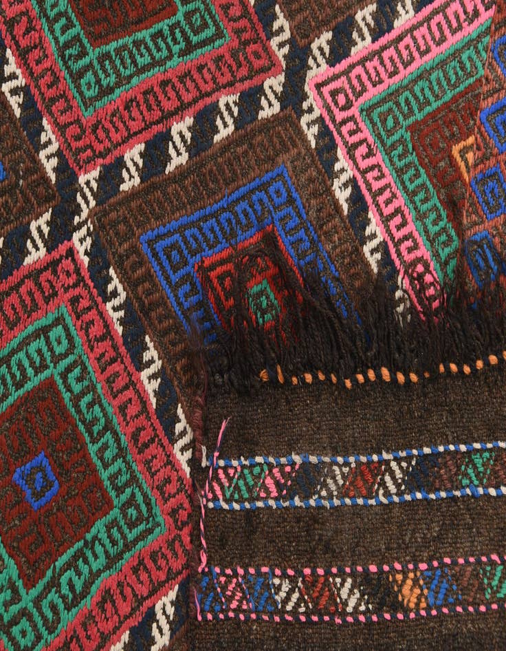 Detail image of  2' 6 x 7' 7  Hand Knotted Kilim Fars Persian Wool Runner Rug