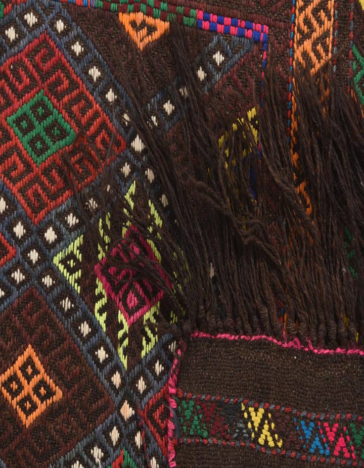 Detail image of  2' 2 x 6' 9  Hand Knotted Kilim Fars Persian Wool Runner Rug