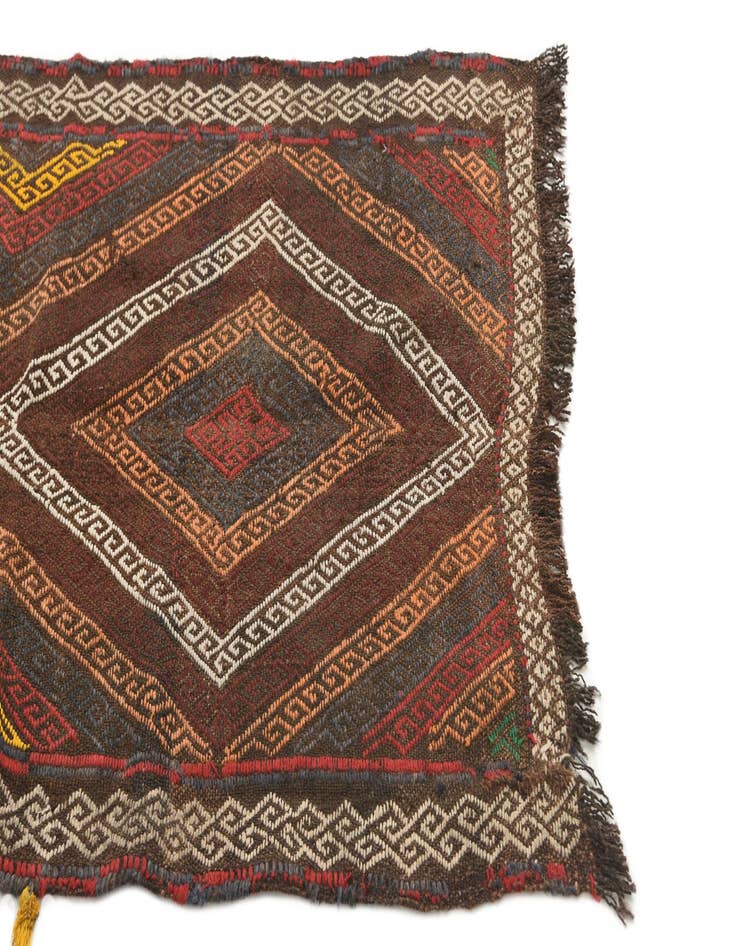 Detail image of  2' 2 x 8' 6  Hand Knotted Kilim Fars Persian Wool Runner Rug