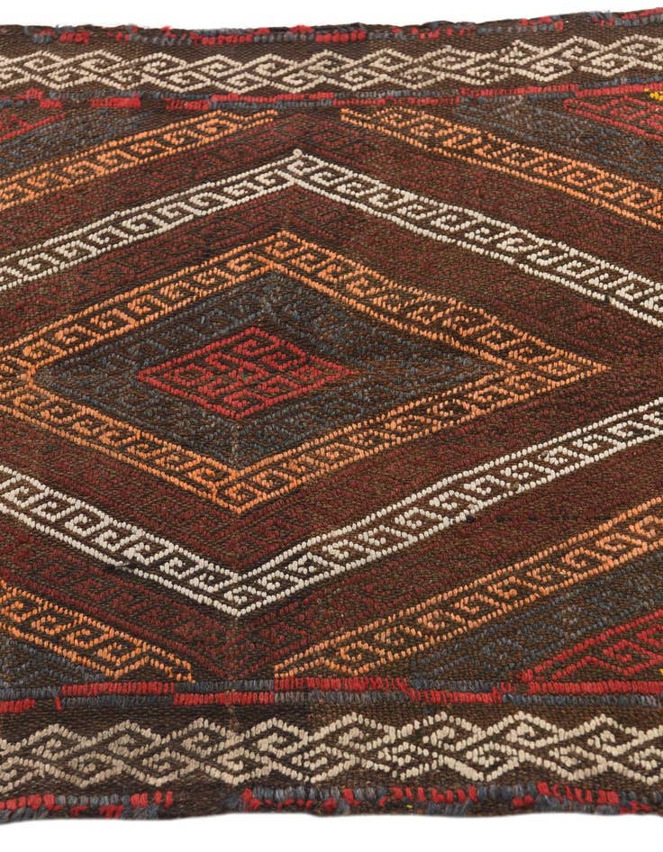 Detail image of  2' 2 x 8' 6  Hand Knotted Kilim Fars Persian Wool Runner Rug