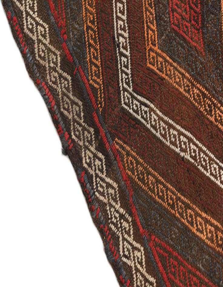 Detail image of  2' 2 x 8' 6  Hand Knotted Kilim Fars Persian Wool Runner Rug