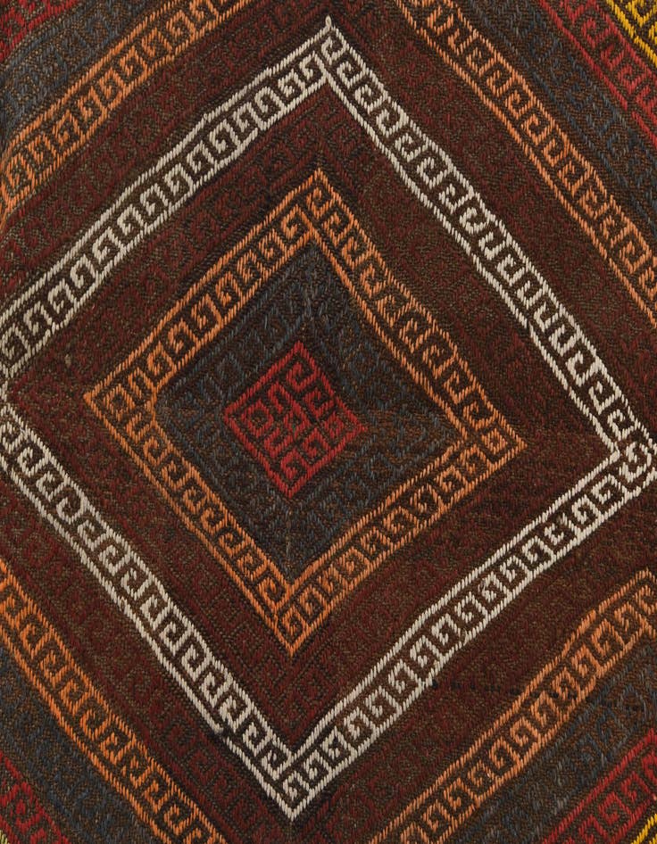 Detail image of  2' 2 x 8' 6  Hand Knotted Kilim Fars Persian Wool Runner Rug