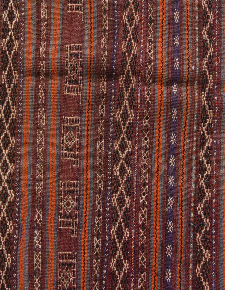 Detail image of  4' 5 x 10' 1  Hand Woven Kilim Fars Wool Runner Rug
