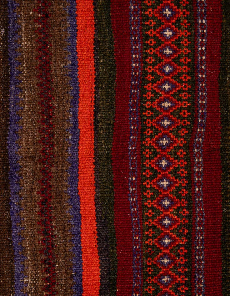 Detail image of  4' x 11' 7  Hand Woven Kilim Fars Wool Runner Rug