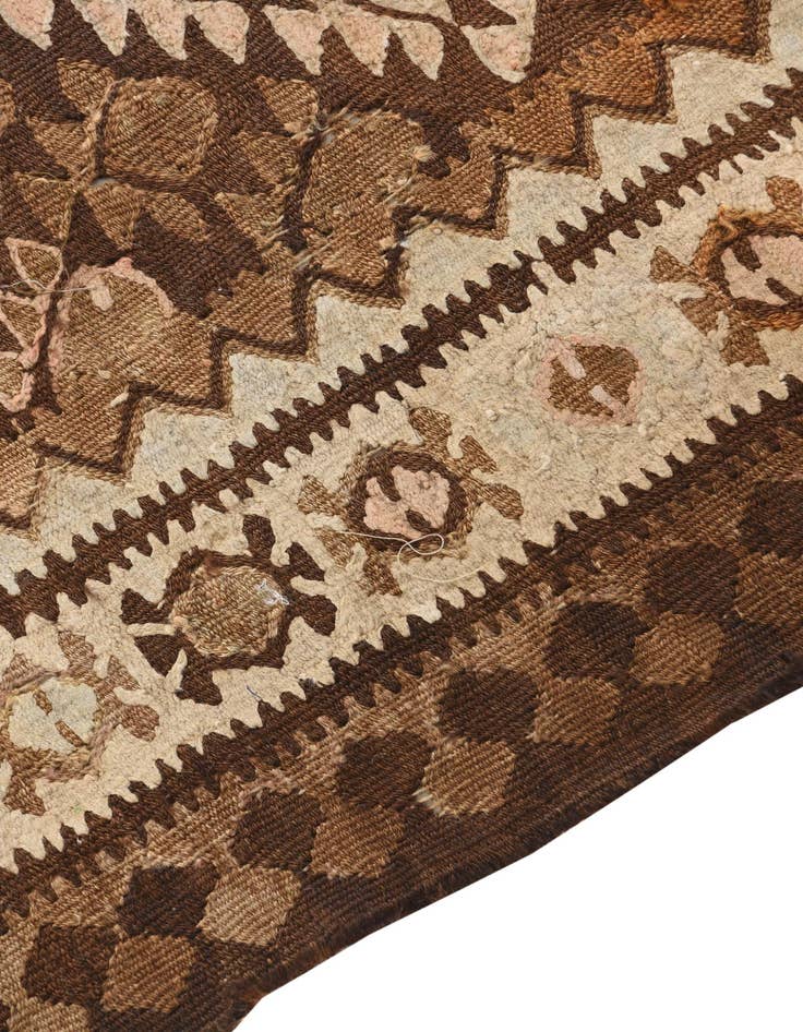 Detail image of  3' 5 x 8' 5  Hand Woven Kilim Fars Wool Runner Rug