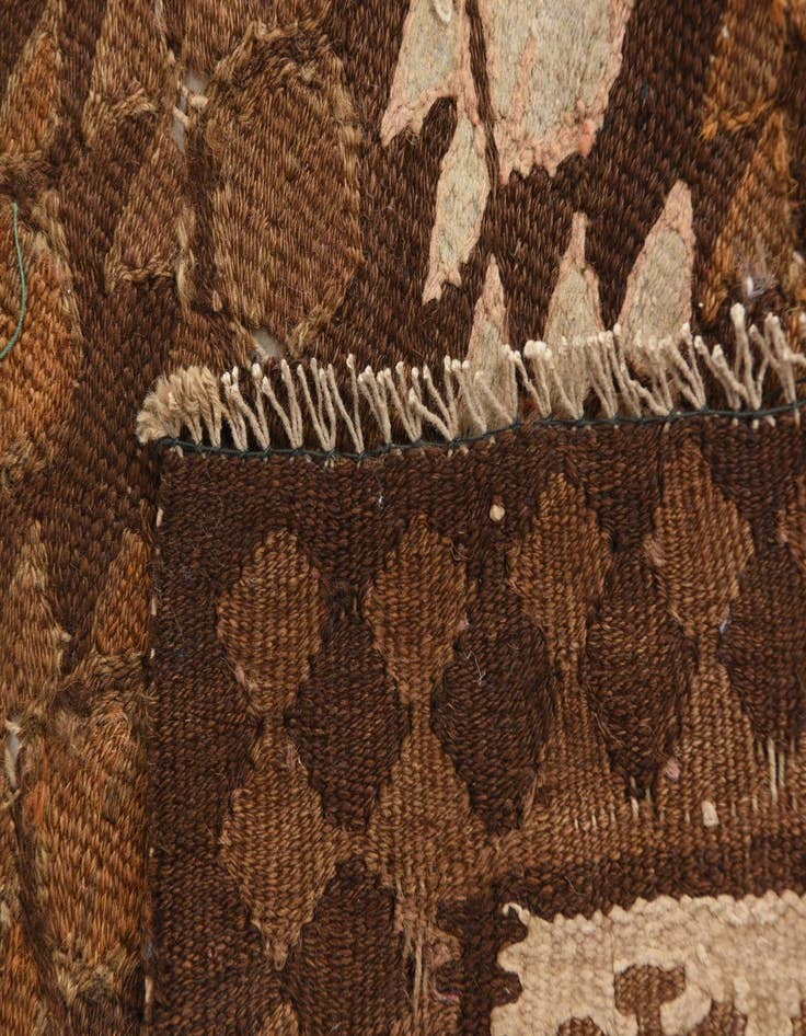 Detail image of  3' 5 x 8' 5  Hand Woven Kilim Fars Wool Runner Rug