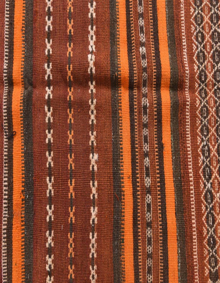 Detail image of  3' 8 x 10' 10  Hand Woven Kilim Fars Wool Runner Rug