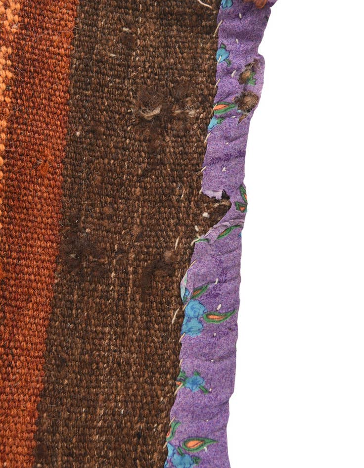 Detail image of  3' 8 x 10' 10  Hand Woven Kilim Fars Wool Runner Rug