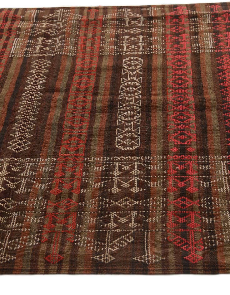 Detail image of  4' 1 x 10' 8  Hand Woven Kilim Fars Wool Runner Rug